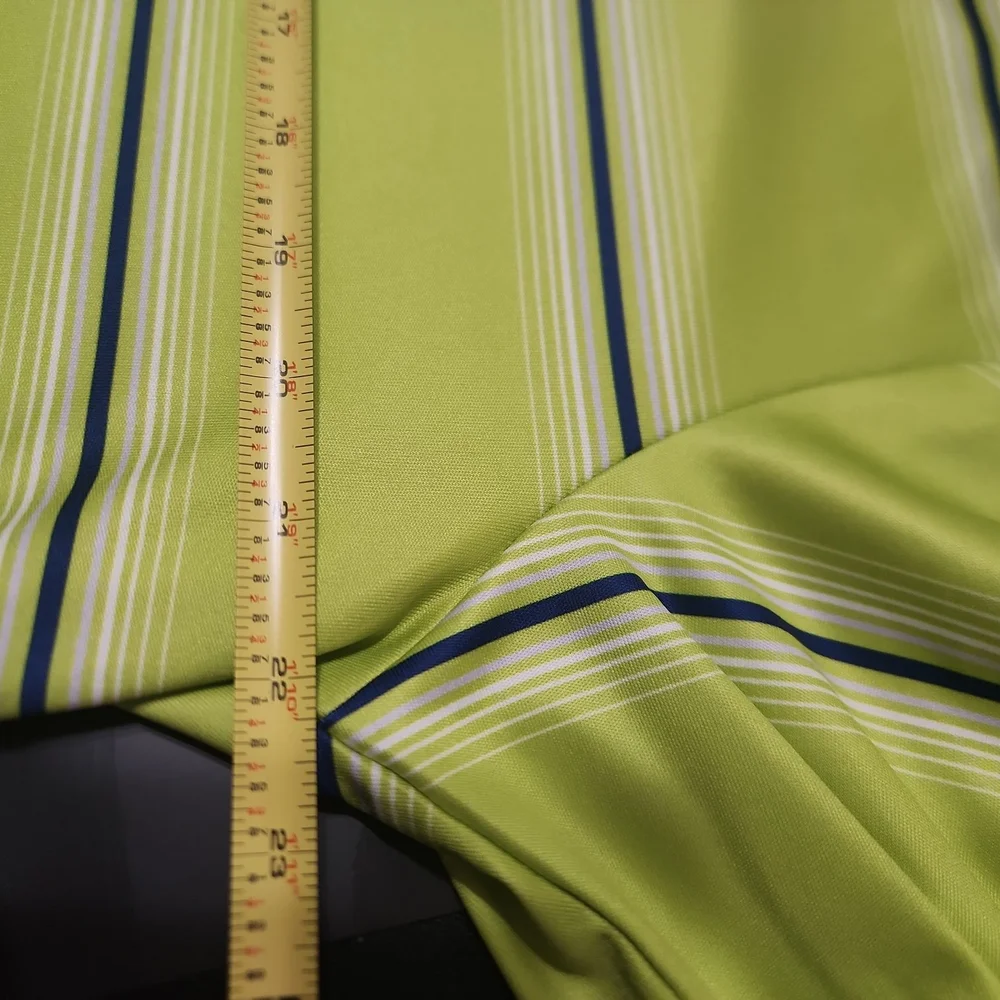 Cool Play Golf Pro Green Striped Men's Polo Shirt - Picture 9 of 9